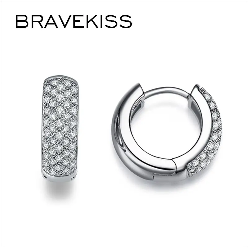 

Серьги-кольца женские, с фианитами, BUE0146