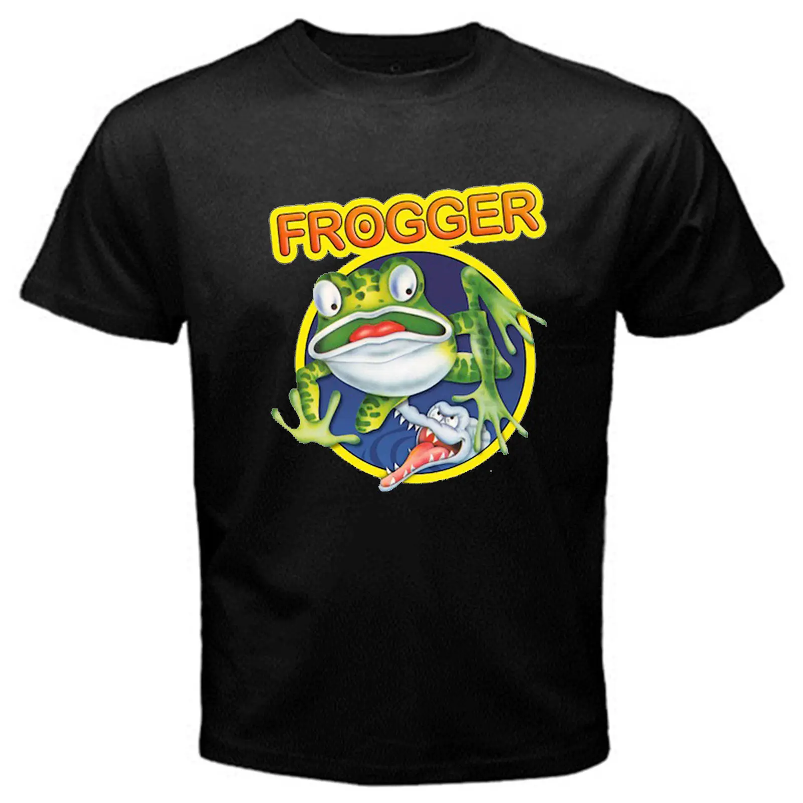 Фроггер Konami Sega Классическая игра Android футболка черный Basic Tee | Мужская одежда