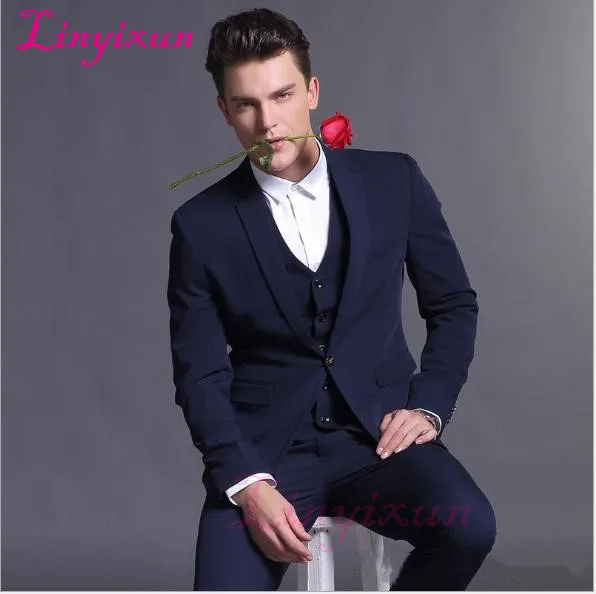 Linyixun итальянский роскошный мужской белый костюм куртка брюки формальное платье