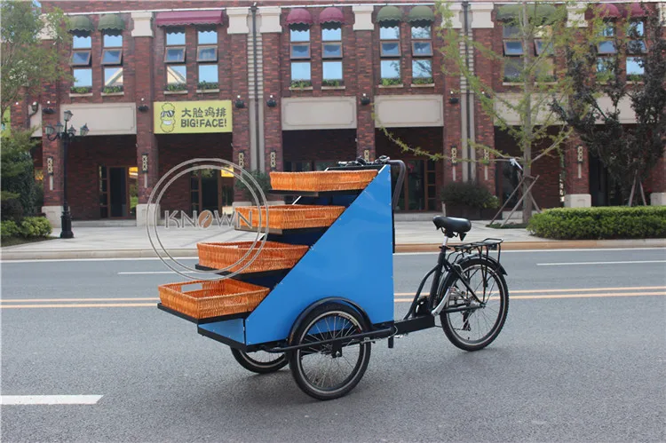 Электрический Грузовой t ricycle Еда тележка для велосипеда цветочниц на свадьбе