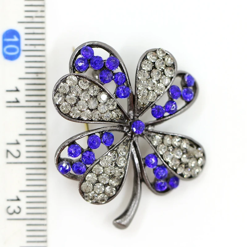 Новый голубой горный хрусталь броши для мужчин брошь на костюм рубашка воротник