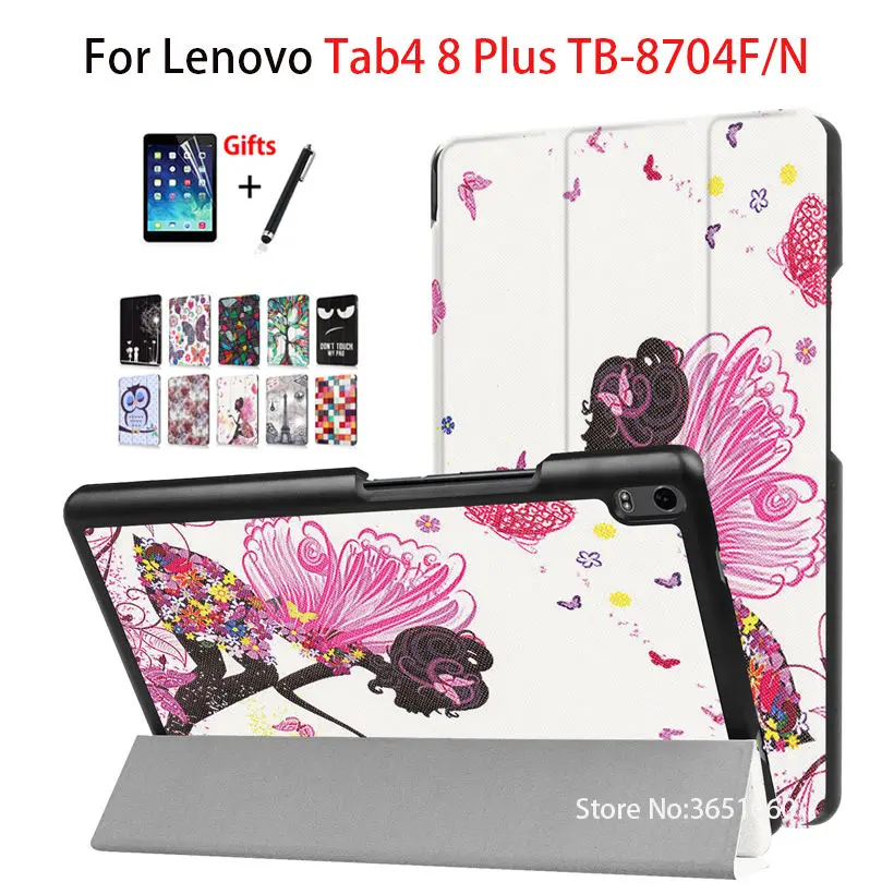 Магнитный флип-чехол с подставкой для Lenovo TAB4 8 Plus TB-8704X TB-8704N смарт-чехол Fundas