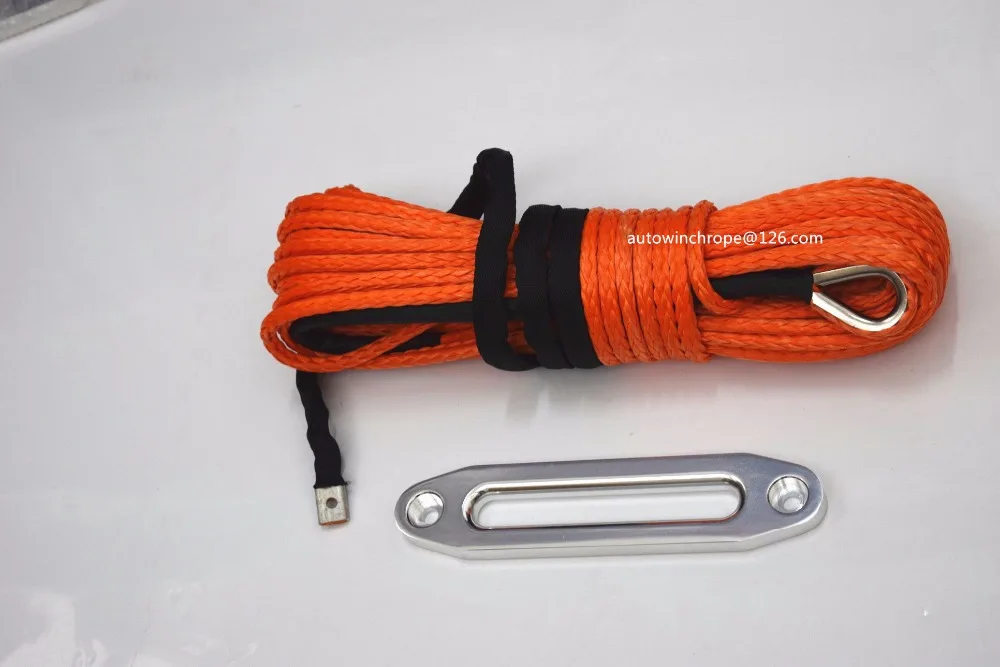 

10mm*30m Orange Synthetic Winch Rope& 10" Aluminium Fairlead,UHMWPE Rope,Off-Road Rope,Tow Rope Car