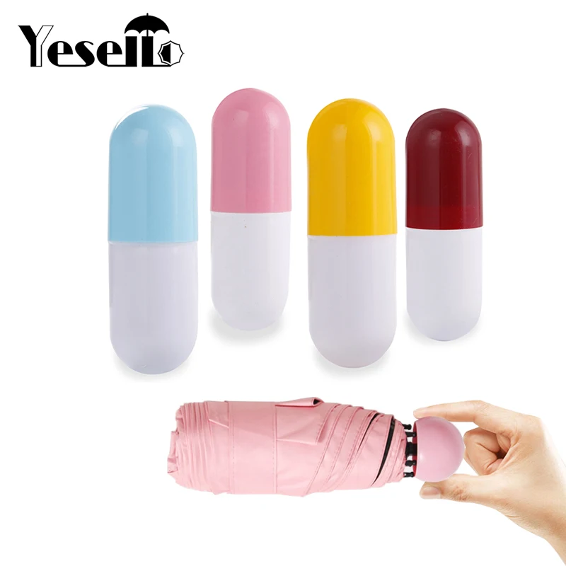 Yesello Капсула Мини карманный складной женский зонт от дождя мини Карманный Зонт