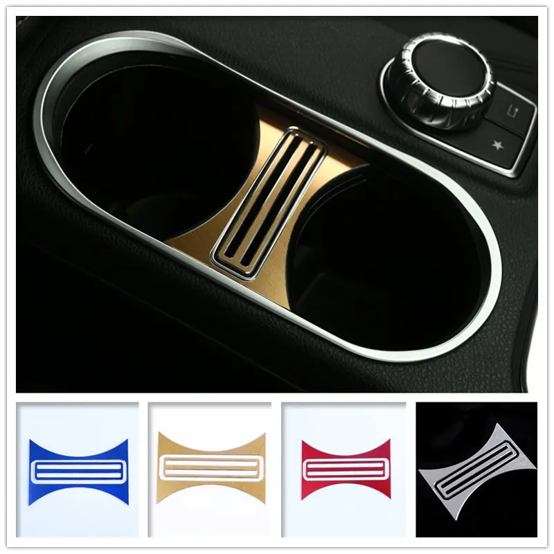 Alumium Alloy Cup Holder Cover Frame Trim Sticker For Mercedes Benz GLA CLA A Class Car Styling Accessories | Автомобили и
