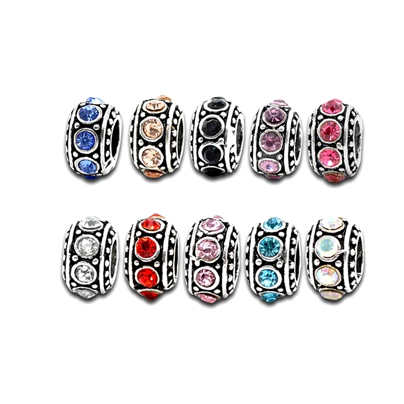 Doreenbeads/розница смешанный бисер серебристого цвета со стразами подходит для