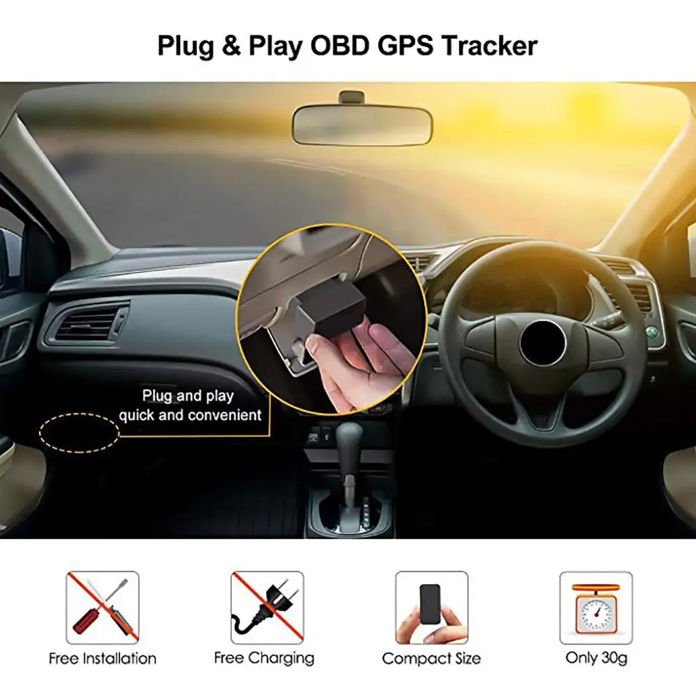 Автомобильный OBD gps трекер многофункциональная сигнализация Plug Play автомобильный
