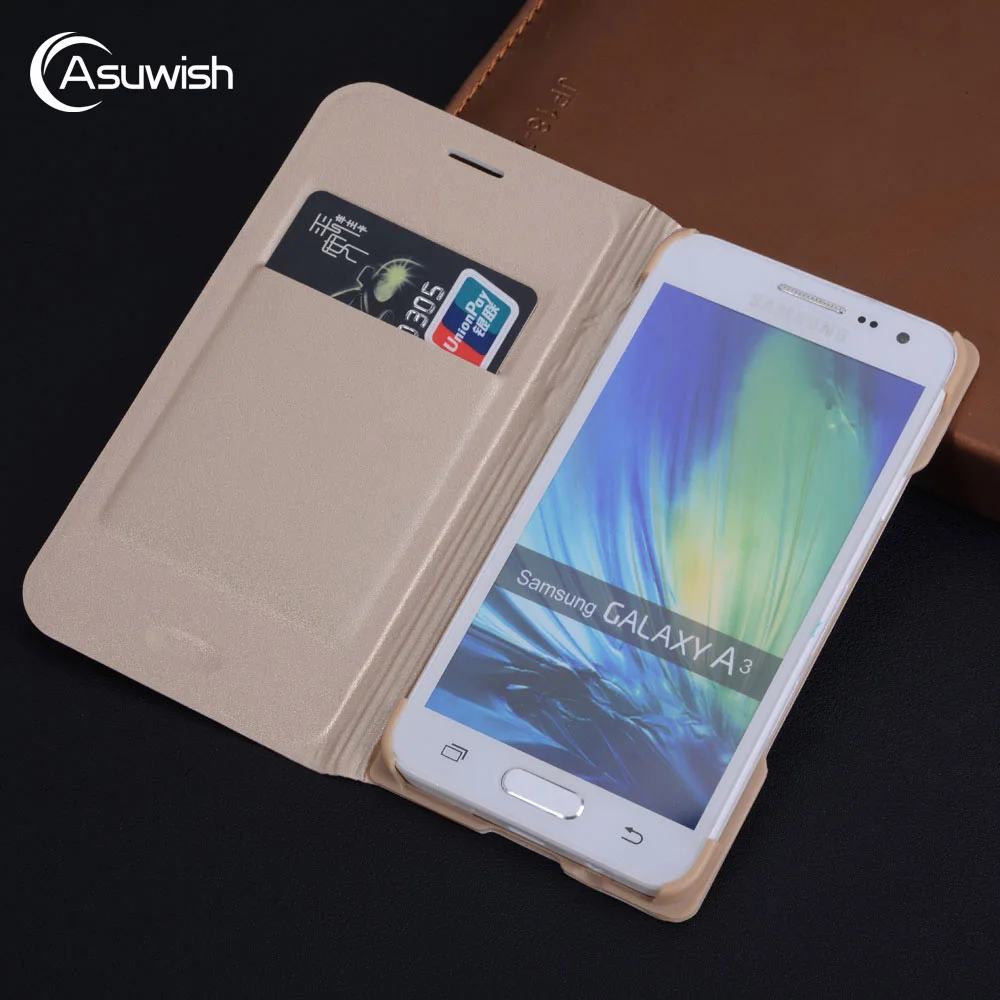 Кожаный чехол с откидной крышкой для Samsung Galaxy A3 2015 A 3 300 GalaxyA3 SM A300 A300F A300FU A300H