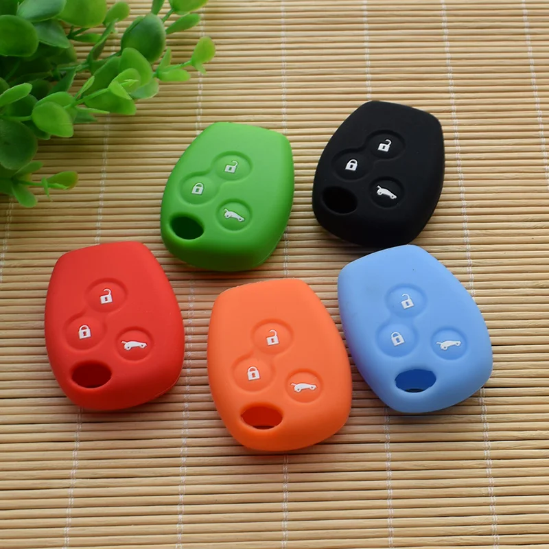 

silicone car key case for Renault 3 button Clio Scenic Megane Duster Sandero Captur Twingo Modus remote control cover Fluence