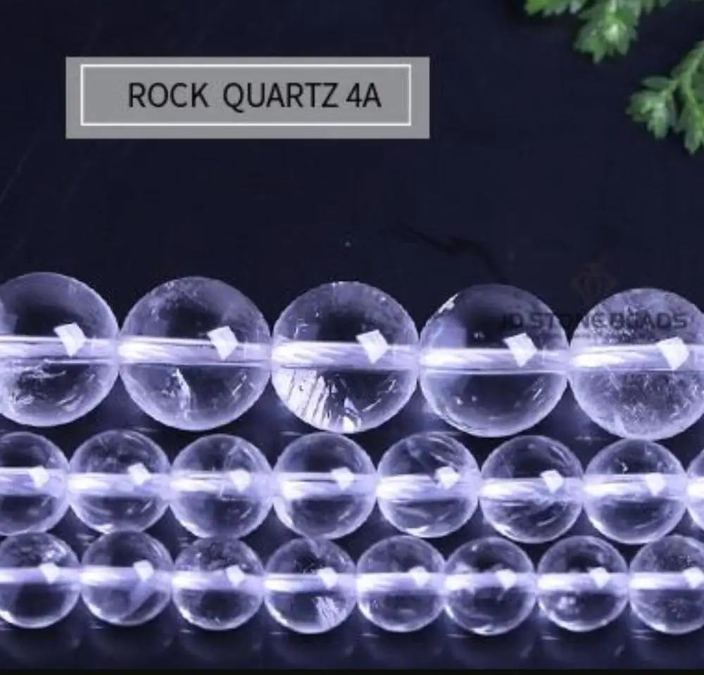 rock quartz 4A Натуральный белый кристалл браслет с бисером ручной работы ожерелье аксессуар Подарки Высокое качество каменистый кварц драгоценный камень для изготовления ювелирных изделий - Цвет: rock quartz 4A