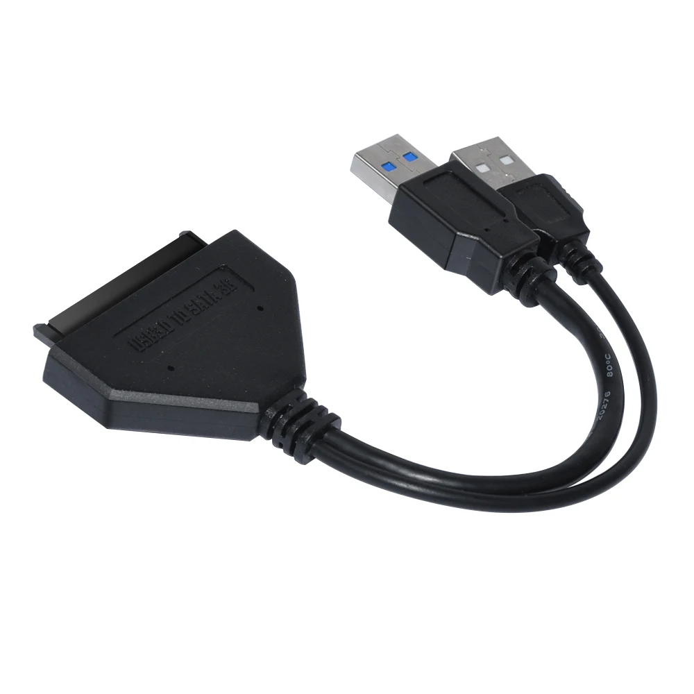 Кабель-переходник DeepFox с двойным USB 3 0 на Sata кабель-преобразователь 22pin SATA III 2 5 для