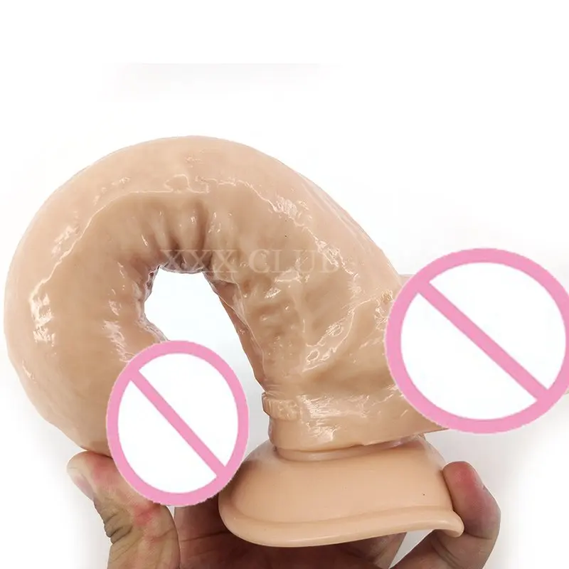 FAAK 24*5 см реалистичный пенис огромный фаллоимитатор с присоской секс-игрушки для