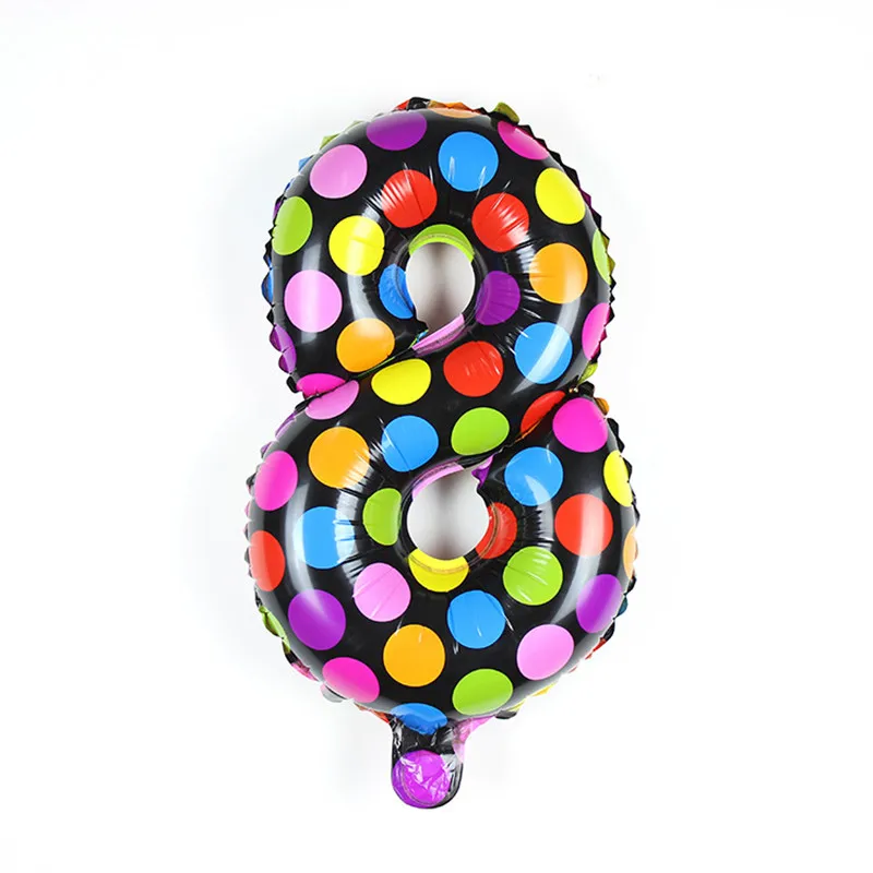 Воздушные шары из фольги в горошек с цифрами 16 дюймов|ball ball|balls airball party |