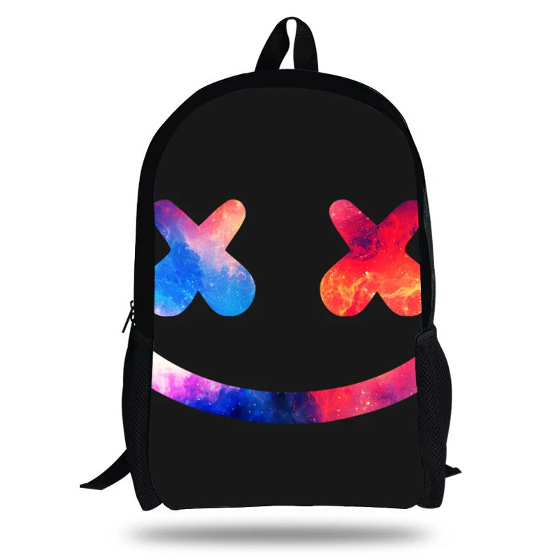 Новый рюкзак Marshmello черный для детей модные школьные сумки мальчиков и девочек