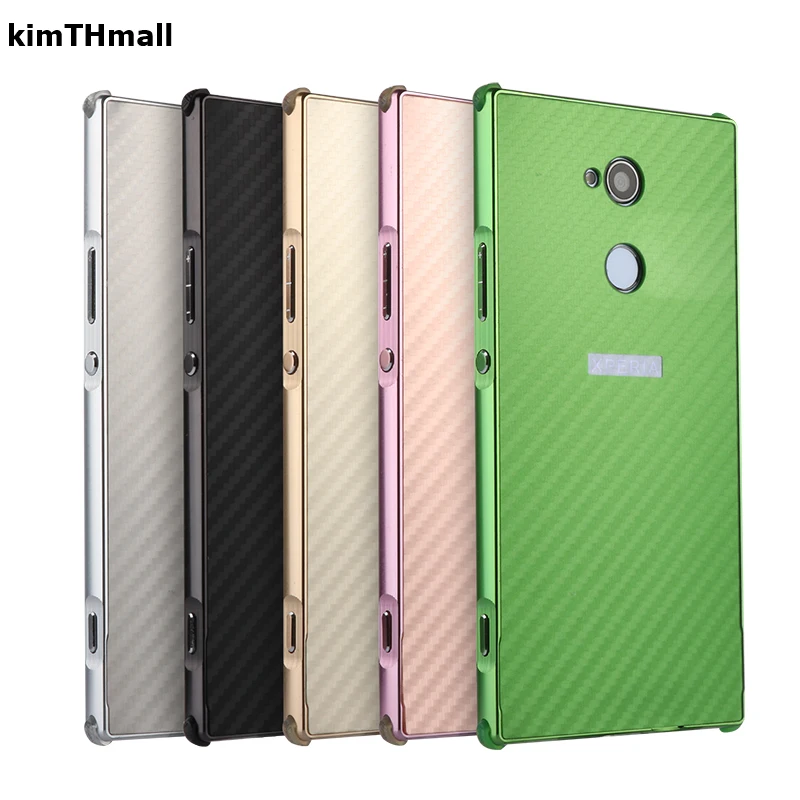 Case For Sony Xperia X Compact XA1 Ultra Plus XA2 L2 case fundas Cover Carbon Fiber Metal 2 in 1 Shock Proof Hard kimTHmall | Мобильные