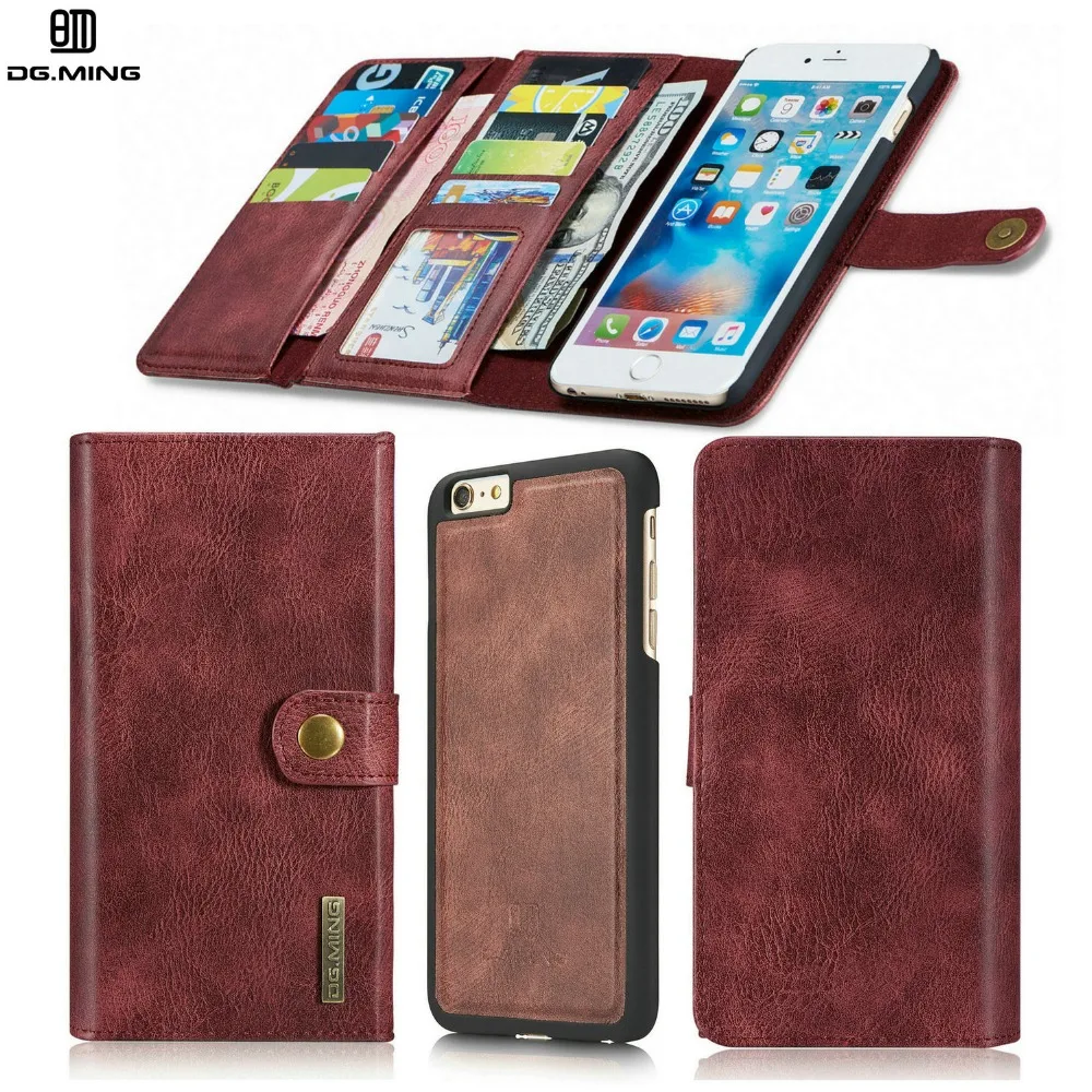 Винтажный кожаный чехол-кошелек для iPhone 11 Pro Max 11 Pro Xs Max XR X 8 Plus 7 Plus, многофункциональный слот для карт, съемная Магнитная откидная крышка