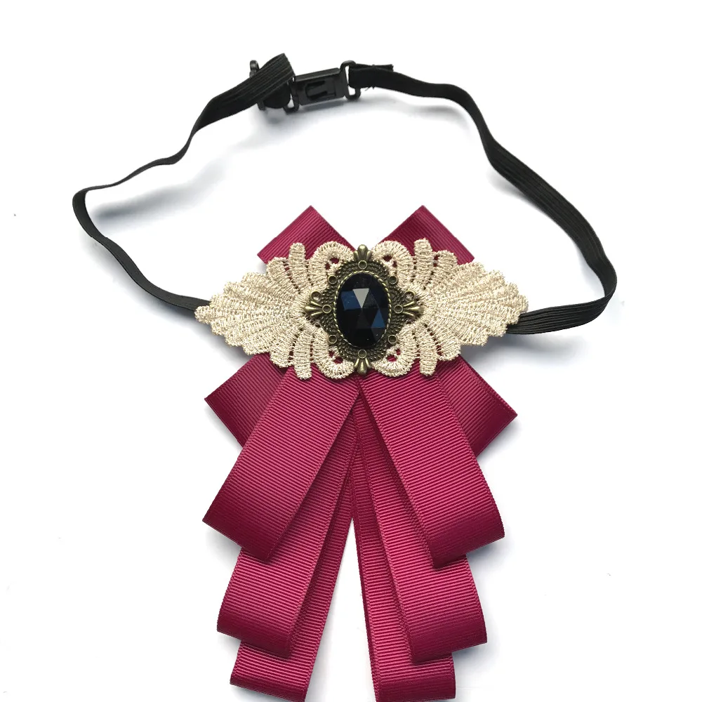 Красный большой галстук-бабочка ручной работы свадебная искусственная брошь