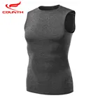 Мужская футболка без рукавов, профессиональная, быстросохнущая, с базовым слоем