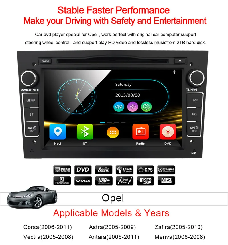 Сенсорный экран dvd-плеер gps навигационная система для Opel Meriva 3g BT Радио Стерео 7