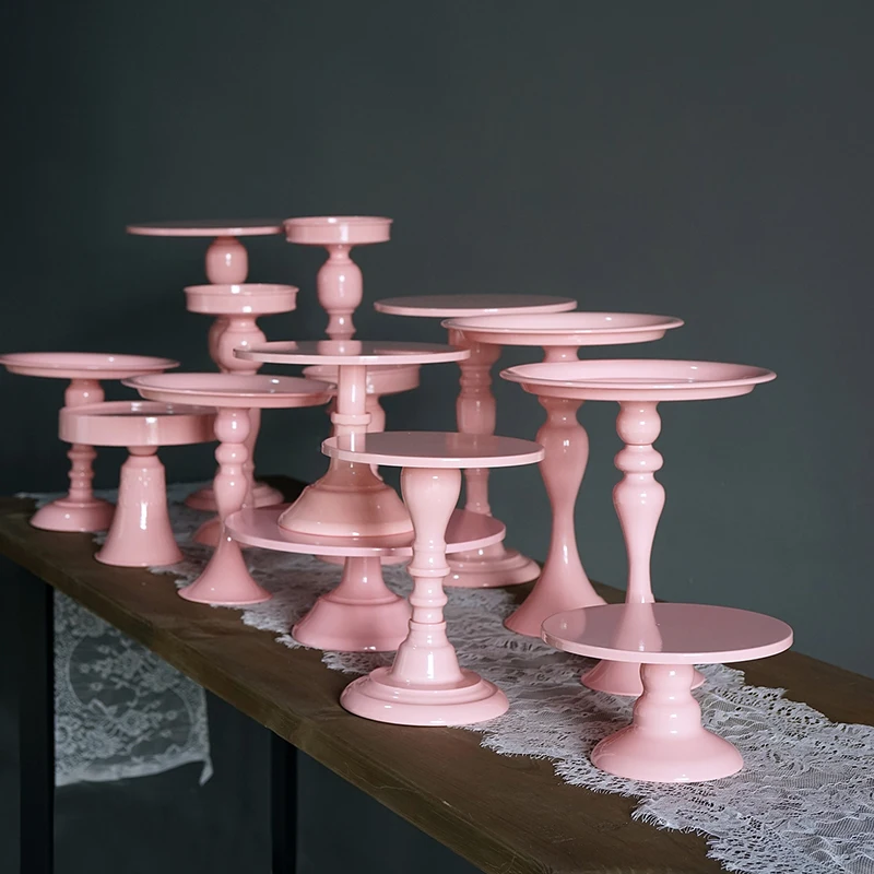 Подставки для торта SWEETGO 1 шт. розовые высокие ножки помадки кекса макаруна башни