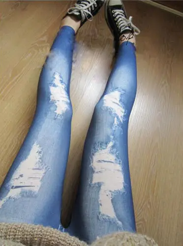 2017 г. женские Джинсы для женщин Высокая Талия стрейч деним тонкий девять Брюки