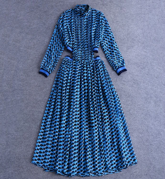 Женское Шелковистое платье с принтом летнее Брендовое Привлекательное для