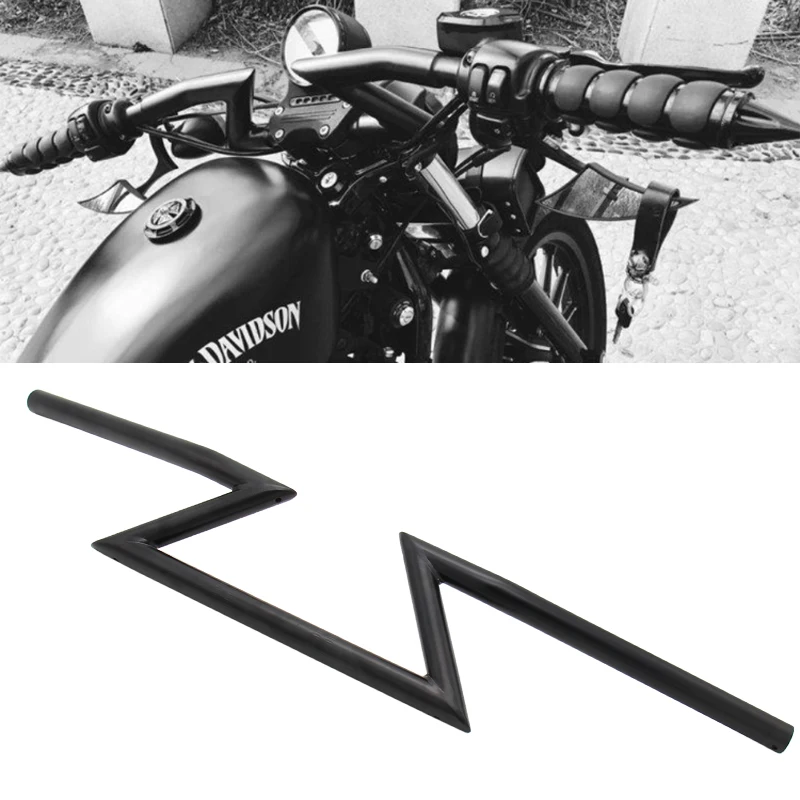 Универсальный руль мотоцикла 7/8 &quot22 мм Z Bar для Harley Honda Yamaha Kawasaki Suzuki Chopper Bobber Cafe Racer