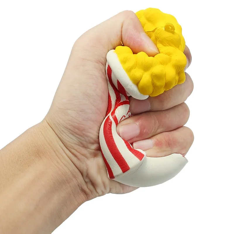 Милый 12 см Jumbo Squeeze Popcorn мягкий медленно поднимающийся воздушная Кукуруза с чашкой