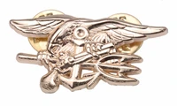 us navy seal eagle anchor trident mini medal uniform insignia badge gold