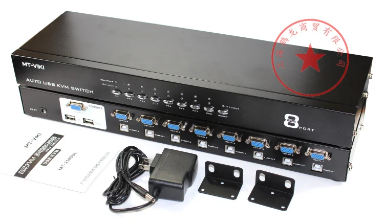 Автоматический квм переключатель с 8 портами USB 2 0 кабелями синхронный режим