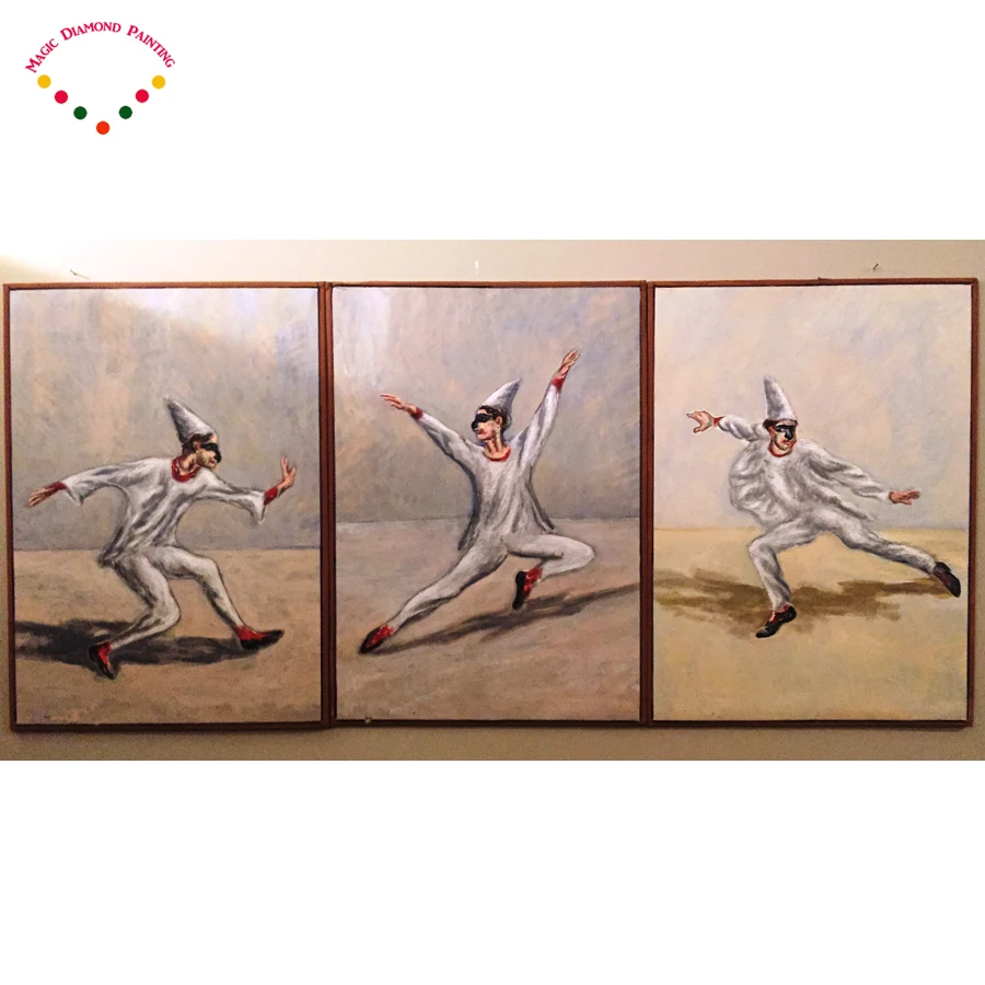 

3 шт квадратная/круглая Алмазная вышивка 5d алмазная живопись кунг-фу танцоры Вышивка крестом полная Стразы Мозаика Украшение