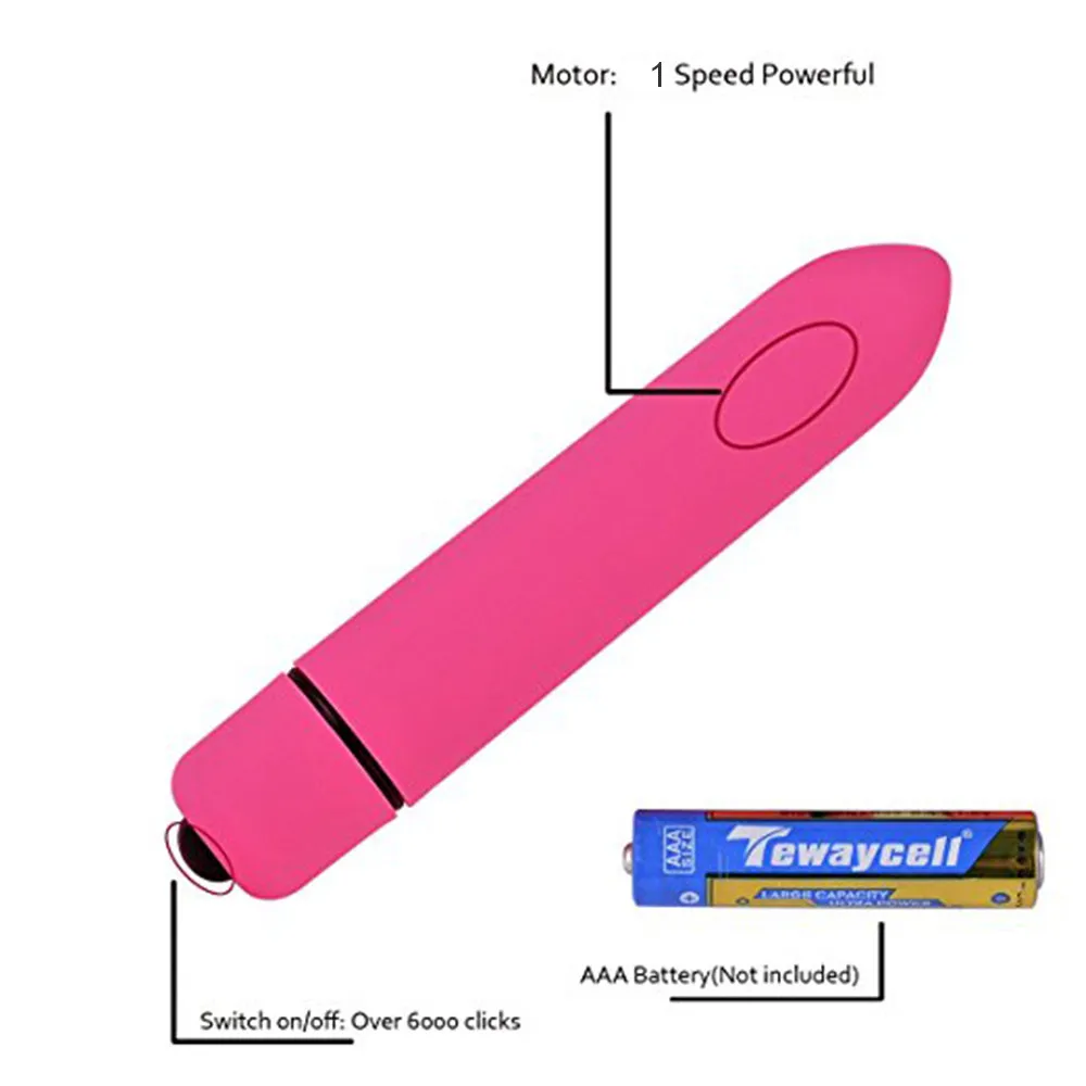Мини вибратор массажер 1 скоростной с безопасными для тела силиконовыми