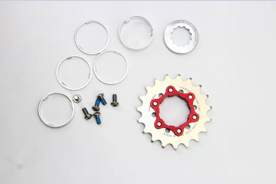 FOURIERS Fix gear Односкоростной велосипед Cog Hub Монтаж диска 16 17 18 19 T + адаптер|bike disc|mount