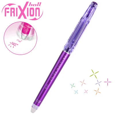 Пилот LF-22P4 Frixion стираемый 0,4 мм наконечник гель чернила Pen-3pcs упакованы - Цвет: Фиолетовый