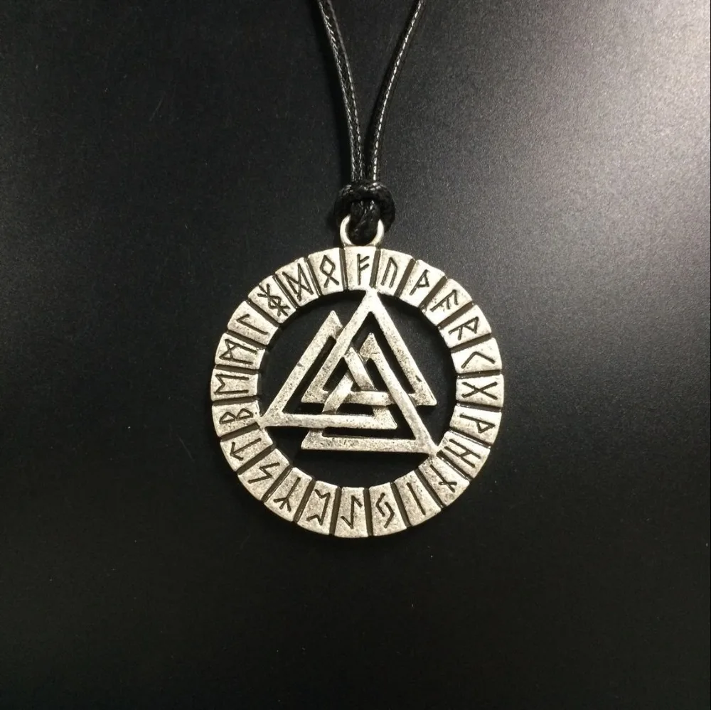 Nordic Vikings Rune Amulet Pendant Necklace Viking Knot Original pendant necklace Talisman jewelry | Украшения и аксессуары
