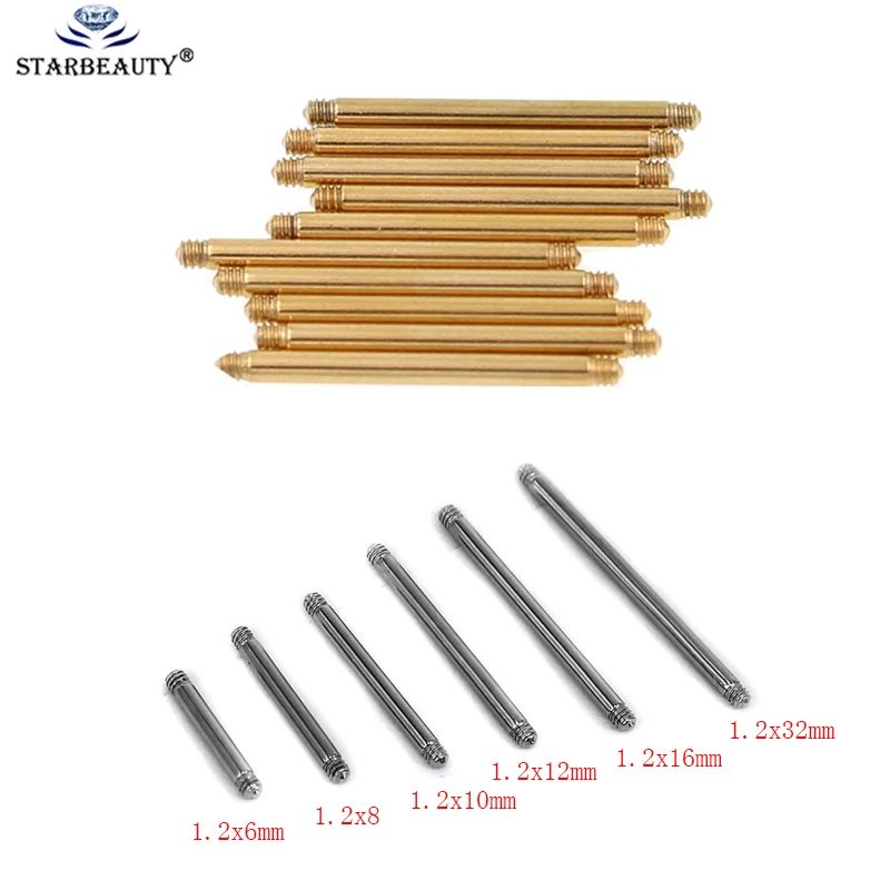 5pcs/lot Stainless Steel Screw Barbell Parts for Tongue Rings Cartilage Earring Fake Plug 14 16G Body Piercing Jewelry