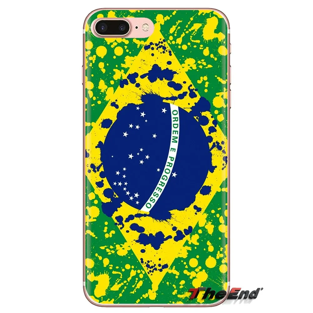 Transparent Soft TPU Case Brazilian Flag Brazil National For Huawei Mate Honor 4C 5C 5X 6X 7 7A 7C 8 9 10 8C 8X 20 Lite Pro |