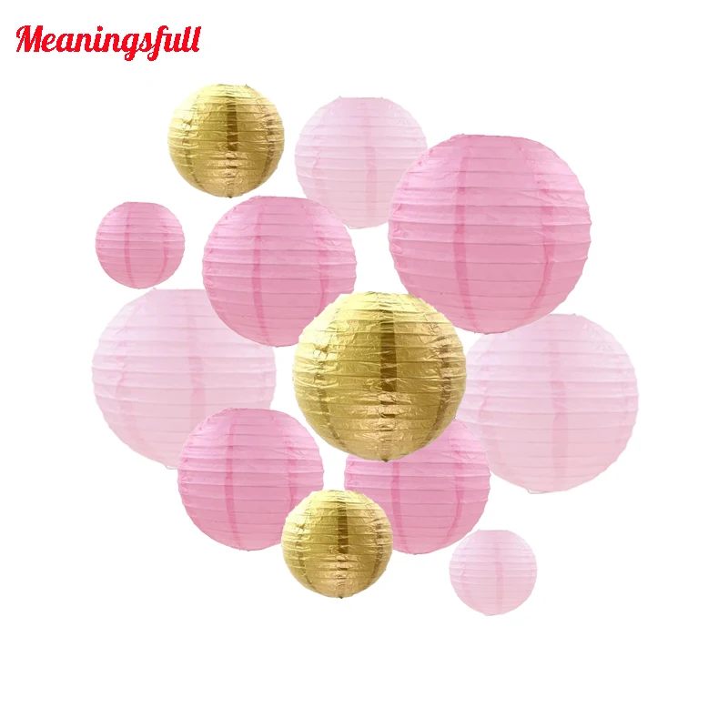 

20pcs/set 4-12'' Wedding Paper Lanterns Chinese Round lanterne Party Papier Lampion For Babyshower Party Xmas Home Decoration