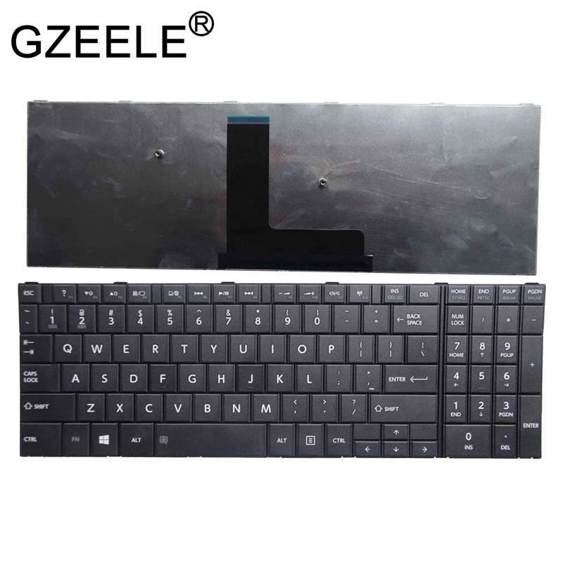 GZEELE NEW For Toshiba Satellite Pro R50 R50-B C50T-B US Black Keyboard Laptop / Notebook QWERTY English C55D-B5102 | Компьютеры и