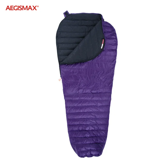 Purple L AEGISMAX, серия NANO Upgrade, красный, черный, фиолетовый, для кемпинга, ультра-светильник, весна-осень, Мумия, ультра сухой, гусиный пух, спальный мешок - Цвет: Purple L
