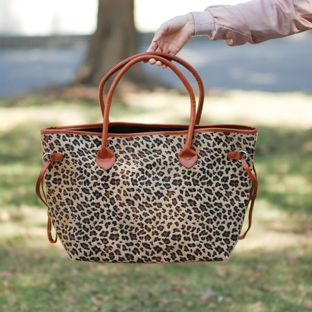 Короткий мех Материал Leopard сумка Cheetah женские сумки с ПУ ручка DOM369 | Багаж и