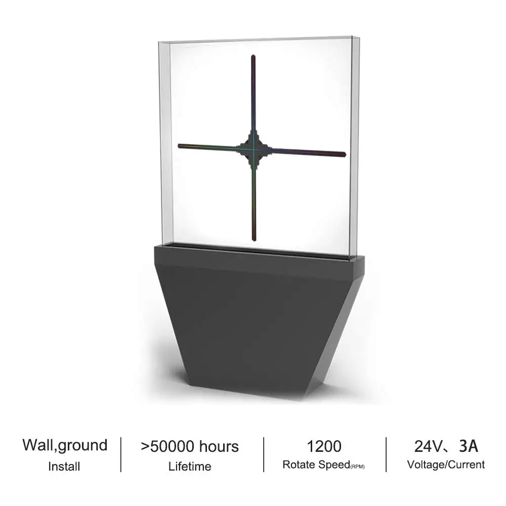 Dseelab 100 см 3D голоgran Fan WiFi, 1024P HD голографический видео рекламный проектор дисплей большой размер окно магазина led holograma