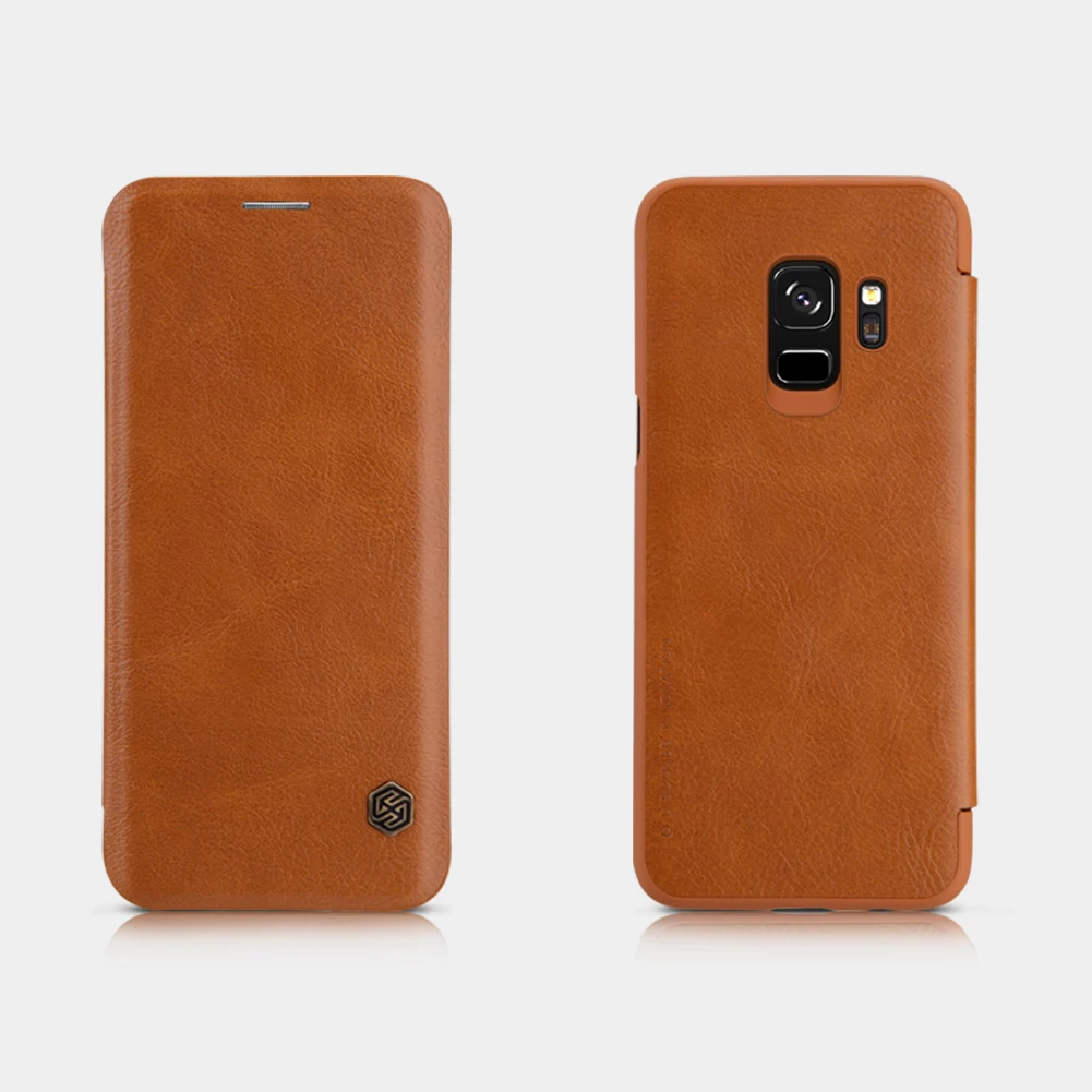 Флип-чехол Nillkin для samsung Galaxy S9 5,8 дюймов/S9 Plus 6,2 дюймов Qin серия из искусственной кожи чехол для samsung S9