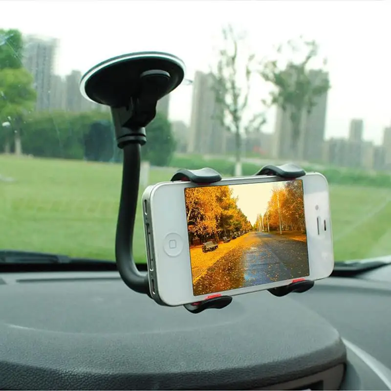 Универсальный автомобильный держатель на присоске с поворотом 360 градусов двумя