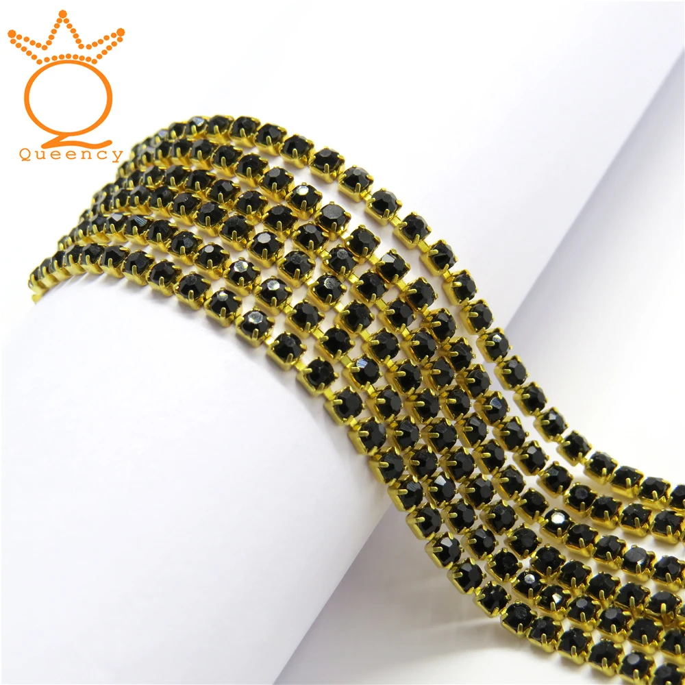 Лидер продаж 1 м/лот 15 цветов прозрачный горный хрусталь цепи 2/2. 5/2. 8/3 мм для DIY Craft