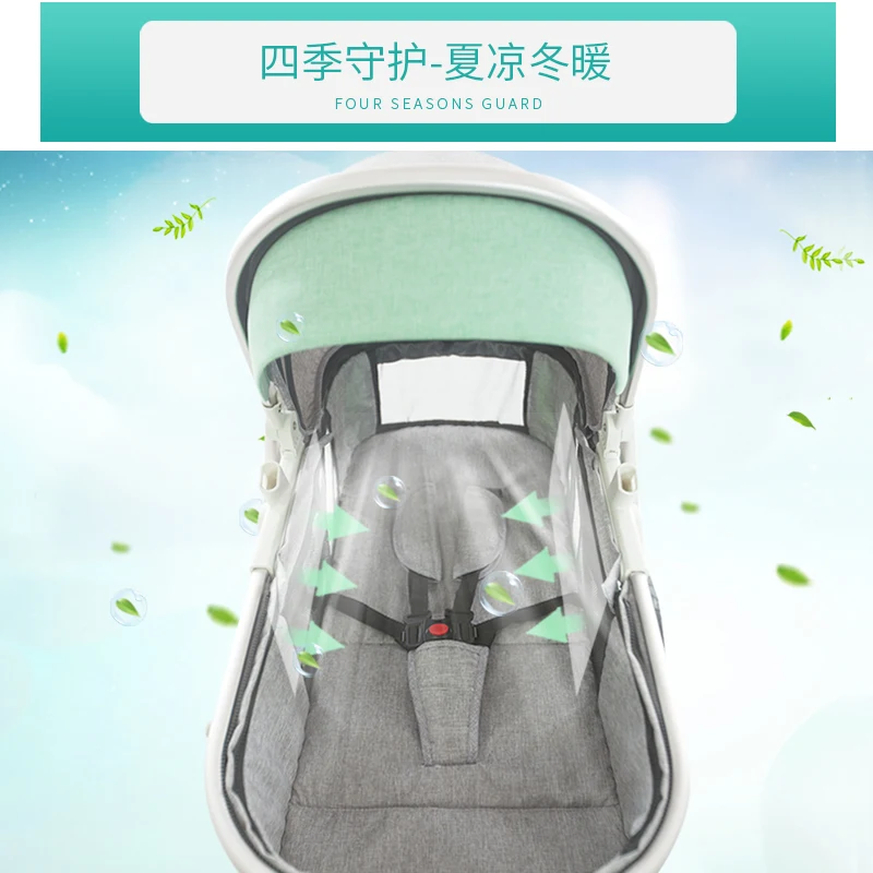 Детская кожаная коляска babyfond 2 в 1 детская летний светильник складная коляска|folding