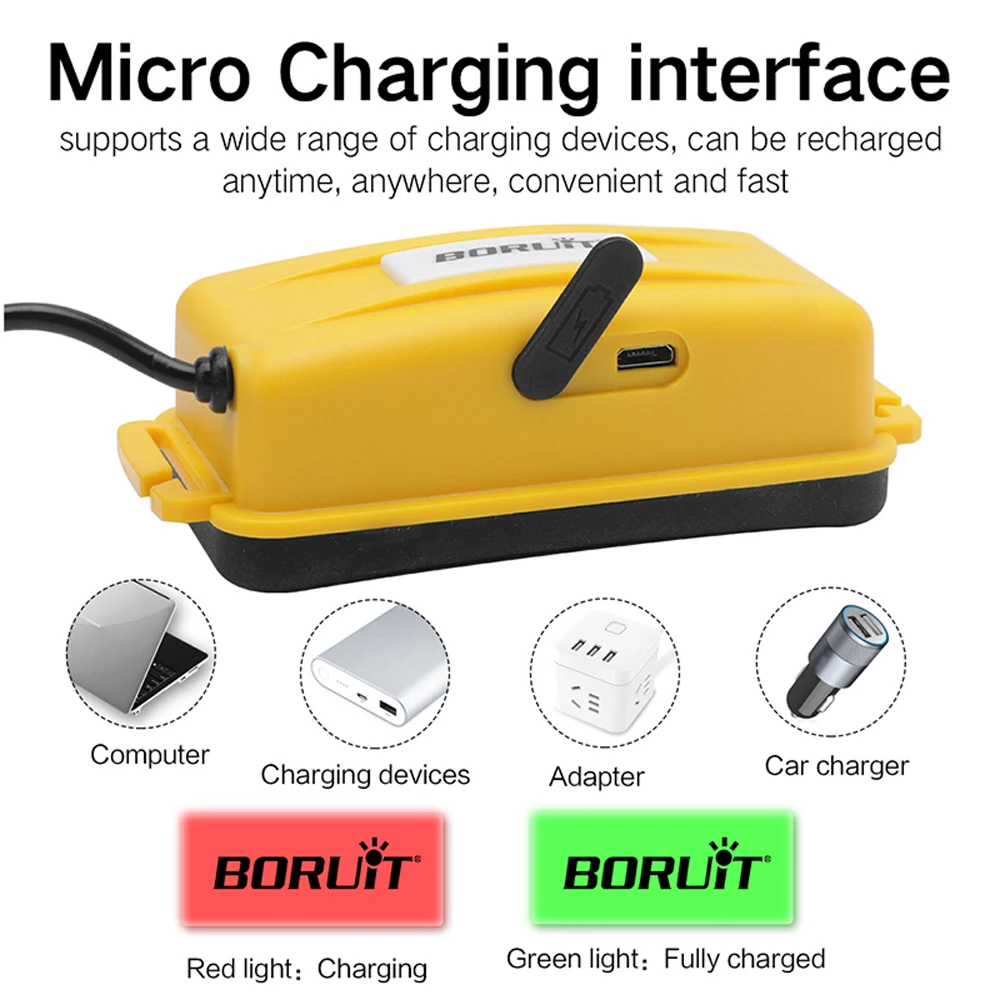 BORUIT светодиодный Micro USB налобный фонарь RJ-3000 Plus 3x XM-L T6 2x18650 PCB перезаряжаемый аккумулятор головка сенсорный головной светильник