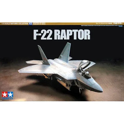 Модель самолета в масштабе 1/72 F-22 США модель истребителя сборка Tamiya 60763 сделай сам