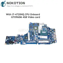 NOKOTION PC Motherboard For Lenovo ideapad Y70-70 17.3 Inch ZIVY2 LA-B111P MAIN BOARD I7-4720HQ CPU GTX960M 4GB Video card