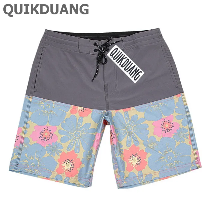 QUIKDUANG шорты-бермуды мужские пляжные шорты быстросохнущие пляжные шорты водостойкие спандекс эластан Доска Шорты повседневные шорты SZ30-38